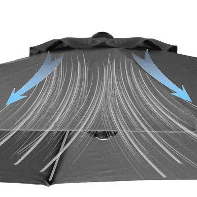 Záhradný slnečník 400 cm SPRINGOS GU0040 tmavo šedý