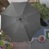 Záhradný slnečník 400 cm SPRINGOS GU0040 tmavo šedý