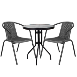 Záhradný set ratanového nábytku SPRINGOS BISTRO 2 sivý