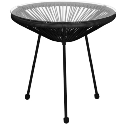 Záhradný stôl 50 cm, čierny SPRINGOS LOA GF0090