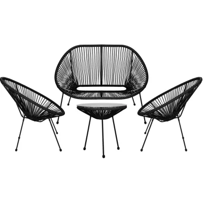 Záhradný stôl 50 cm, čierny SPRINGOS LOA GF0090