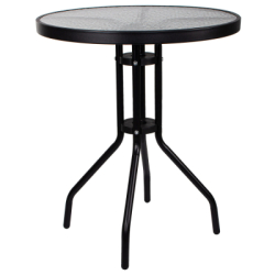 Záhradný stolík 60 cm SPRINGOS BISTRO čierny