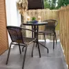 Záhradný stolík 60 cm SPRINGOS BISTRO čierny