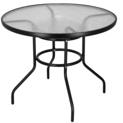 Záhradný stolík 90 cm SPRINGOS BISTRO čierny