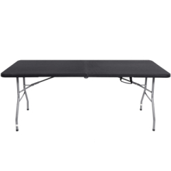 Skladací cateringový stôl 180x75 cm SPRINGOS RAUT GF0056 čierny