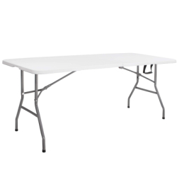 Skladací cateringový stôl 180x74 cm SPRINGOS RAUT GF0108 biely