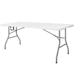 Skladací cateringový stôl 180x74 cm SPRINGOS RAUT GF0108 biely