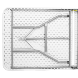 Skladací cateringový stôl 180x74 cm SPRINGOS RAUT GF0108 biely