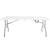 Skladací cateringový stôl 180x74 cm SPRINGOS RAUT GF0108 biely