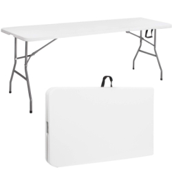 Cateringový stôl skladací 240x75 cm SPRINGOS RAUT GF0050 biely