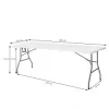 Cateringový stôl skladací 240x75 cm SPRINGOS RAUT GF0050 biely