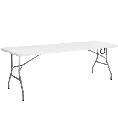 Cateringový stôl skladací 240x75 cm SPRINGOS RAUT GF0050 biely
