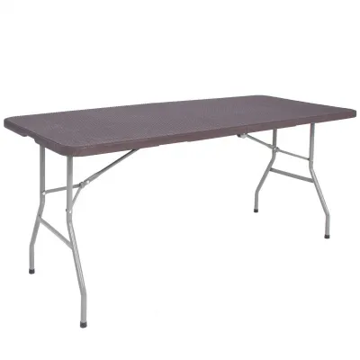 Skladací cateringový stôl 180x74 cm SPRINGOS RAUT GF0055 hnedý