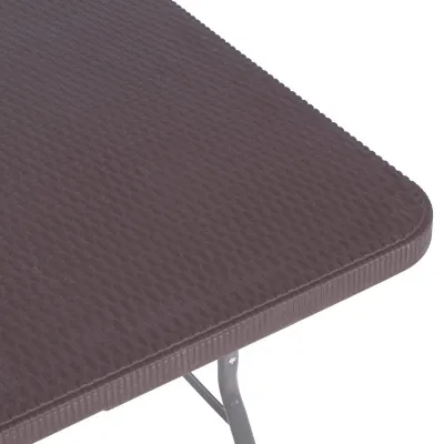 Skladací cateringový stôl 180x74 cm SPRINGOS RAUT GF0055 hnedý