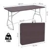 Skladací cateringový stôl 180x74 cm SPRINGOS RAUT GF0055 hnedý