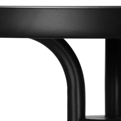 Záhradný stolík 60 cm SPRINGOS BISTRO BLACK čierny