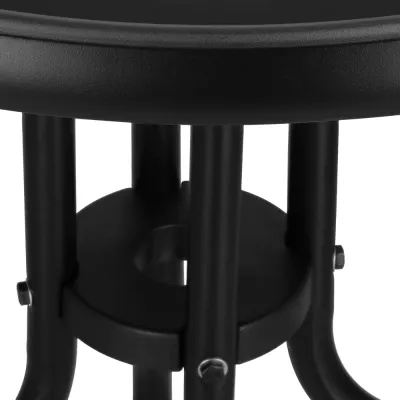 Záhradný stolík 60 cm SPRINGOS BISTRO BLACK čierny
