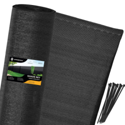Tieniaca tkanina 150cm x 25m, 90% zatienenie, čierna SPRINGOS SN0022