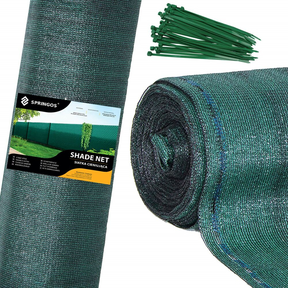 Tieniaca tkanina 150cm x 10m, 90% zatienenie, zelená SPRINGOS SN0045