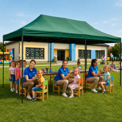 Párty stan 3x6 m SPRINGOS GP0009 zelený