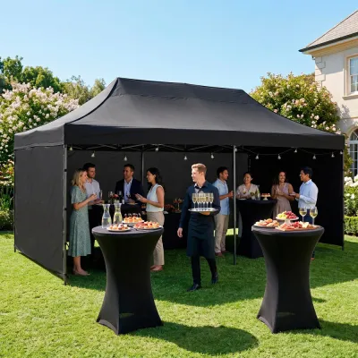 Párty stan 3x6 m SPRINGOS GP0008 čierny