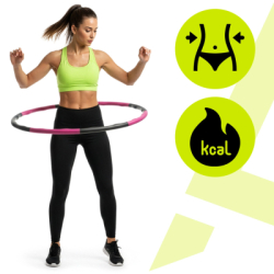 Hula hoop obruč 100cm ACTIGET ACT0132 ružovo-šedá