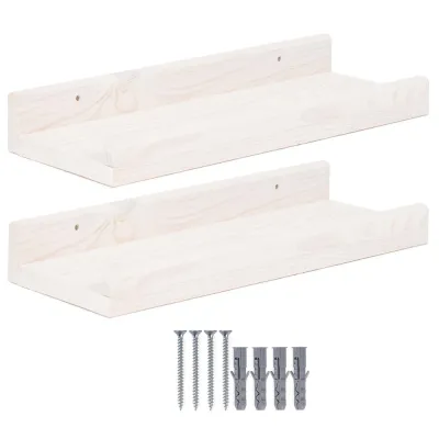 Polica na stenu sada 2ks SPRINGOS WF0013 biela