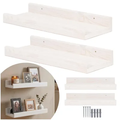 Polica na stenu sada 2ks SPRINGOS WF0013 biela