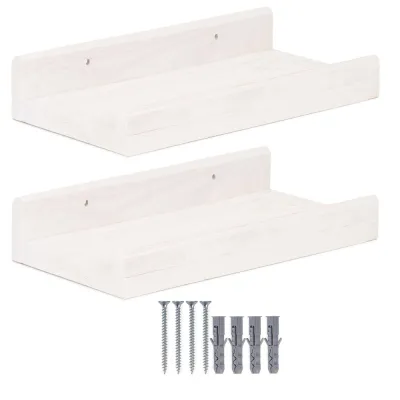 Polica na stenu sada 2ks SPRINGOS WF0011 biela