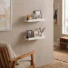 Polica na stenu sada 2ks SPRINGOS WF0011 biela