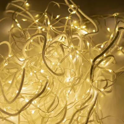 LED svetelná dekorácia - Vianočný stromček, 840 LED, teplá biela + záblesky