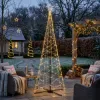 LED svetelná dekorácia - Vianočný stromček, 840 LED, teplá biela + záblesky