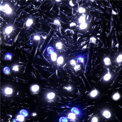 LED svetelná reťaz - 41,5m, 500LED, IP44, studená biela + záblesky