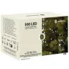 LED svetelná reťaz - 41,5m, 500LED, IP44, studená biela + záblesky