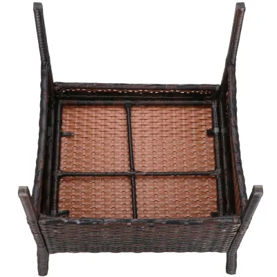 Ratanový set záhradného nábytku SPRINGOS ALABAMA 4 hnedý