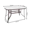 Záhradný stôl 120x70, hnedý SPRINGOS TOSCANA GF0076