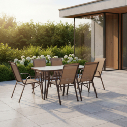 Záhradný stôl 120x70, hnedý SPRINGOS TOSCANA GF0076