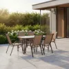 Záhradný stôl 120x70, hnedý SPRINGOS TOSCANA GF0076