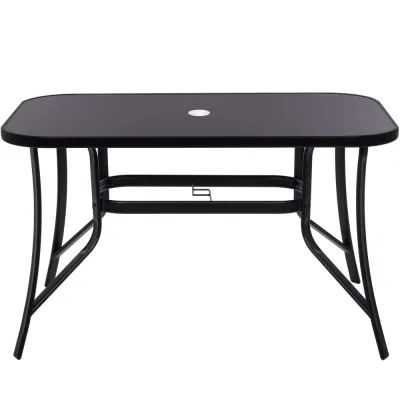 Záhradný stôl 120x70 SPRINGOS TOSCANA GF0077 čierny