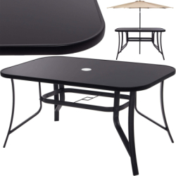 Záhradný stôl 120x70 SPRINGOS TOSCANA GF0077 čierny