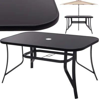 Záhradný stôl 120x70 SPRINGOS TOSCANA GF0077 čierny