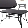 Záhradný stôl 120x70 SPRINGOS TOSCANA GF0077 čierny