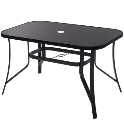 Záhradný stôl 120x70 SPRINGOS TOSCANA GF0077 čierny