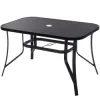 Záhradný stôl 120x70 SPRINGOS TOSCANA GF0077 čierny