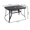 Záhradný stôl 120x70 SPRINGOS TOSCANA GF0077 čierny