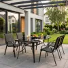 Záhradný stôl 120x70 SPRINGOS TOSCANA GF0077 čierny