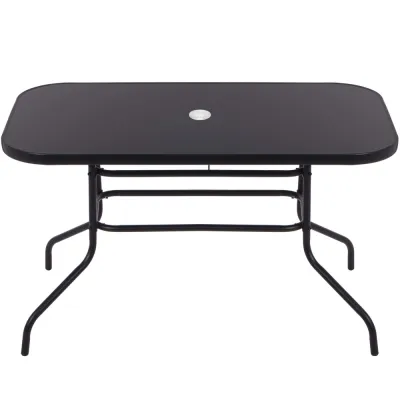 Záhradný stôl 140x80 cm SPRINGOS TOSCANA GF0081 čierny