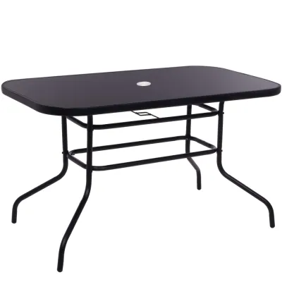 Záhradný stôl 140x80 cm SPRINGOS TOSCANA GF0081 čierny