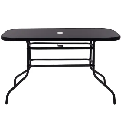 Záhradný stôl 140x80 cm SPRINGOS TOSCANA GF0081 čierny