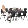 Záhradný stôl 140x80 cm SPRINGOS TOSCANA GF0081 čierny